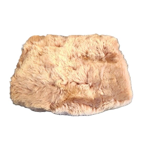 Vintage 1960s Faux Fur Hand Muff Zipper Pocket Purse Clutch - Picture 2 of 7